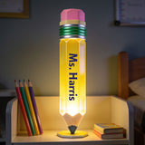 Pencil-Shaped Teacher Gift - Pencil Night Light - Personalized Teacher Acrylic LED Night Light