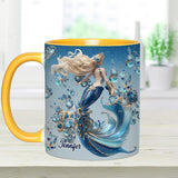 Beautiful Mermaid - Personalized Mermaid Accent Mug