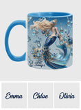 Beautiful Mermaid - Personalized Mermaid Accent Mug