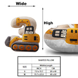 Birthday Gift Construction Machines - Personalized Kid Shaped Pillow