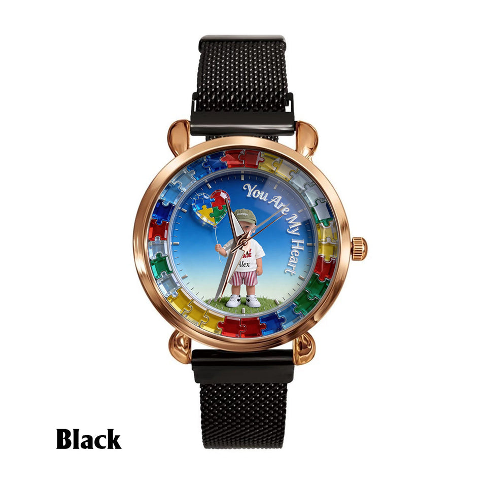 You Are My Heart - Personalized Autism Awareness Women Hand Watch