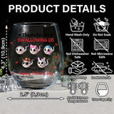 Mom Thanks For Not Swallowing Me - Personalized Mother All Over Wine Glass