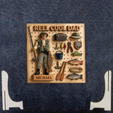 Dad Loves Fishing - Personalized Father 2 Layered Wood Sign / Wood Plaque