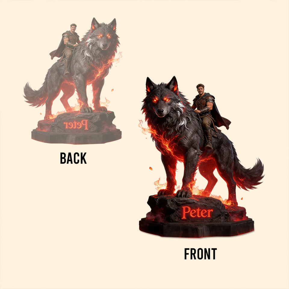 Walk With The Wolf - Personalized Wolf Custom Shaped Acrylic Plaque