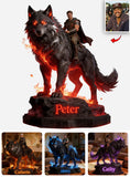 Walk With The Wolf - Personalized Wolf Custom Shaped Acrylic Plaque