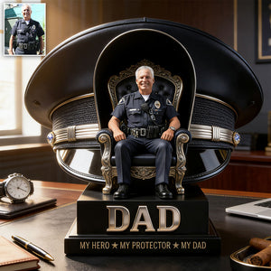 Police Dad - Personalized Police Officer Custom Shaped Acrylic Plaque