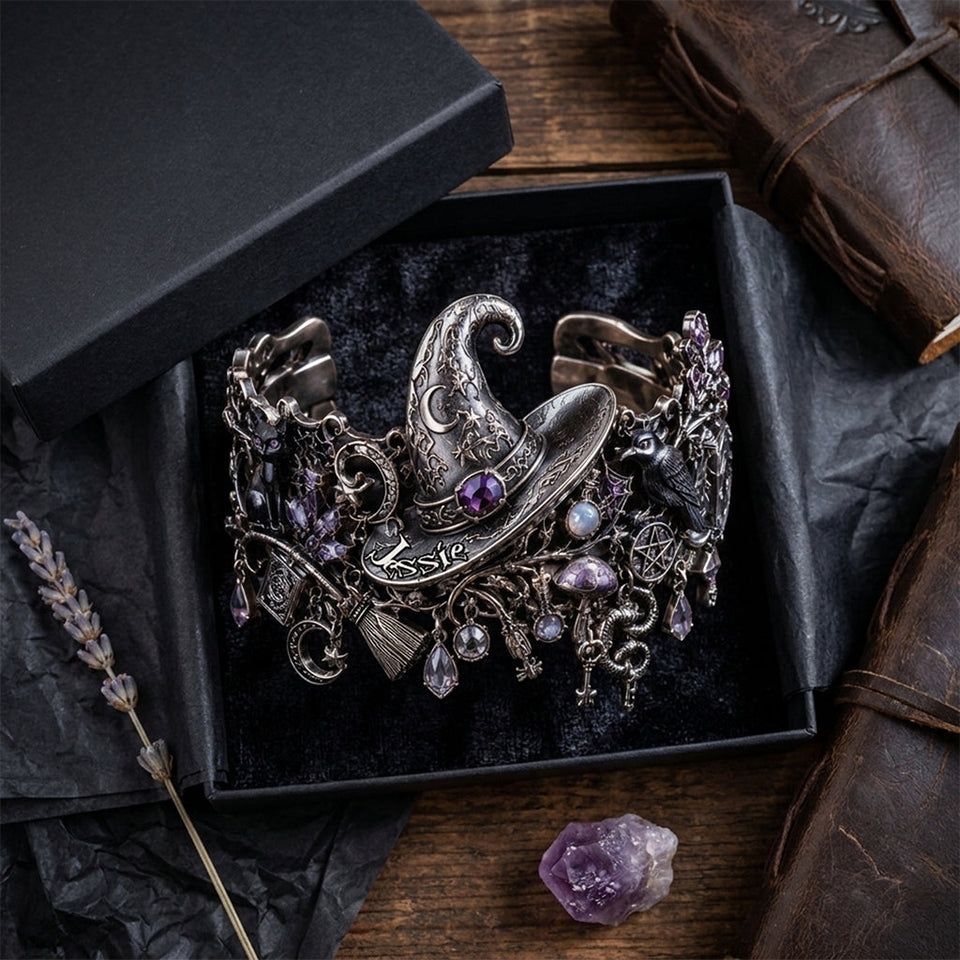 Enchanted Witch - Personalized Witch Bracelet & Ring Set