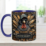 Bustin' Beards - Personalized Hunting Accent Mug