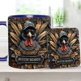 Bustin' Beards - Personalized Hunting Accent Mug