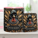 Bustin' Beards - Personalized Hunting Accent Mug