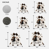 Farm House Decoration, Cowboy & Cowgirl Couple - Personalized Western Outfit Shaped Doormat/ Rug