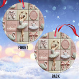 Love Ballet - Personalized Ballet Ceramic Circle Ornament