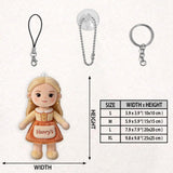 You Belongs To Me - Personalized Couple Plush Keychain