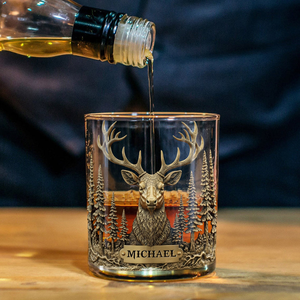 Love Hunting - Personalized Hunting Whiskey Glass
