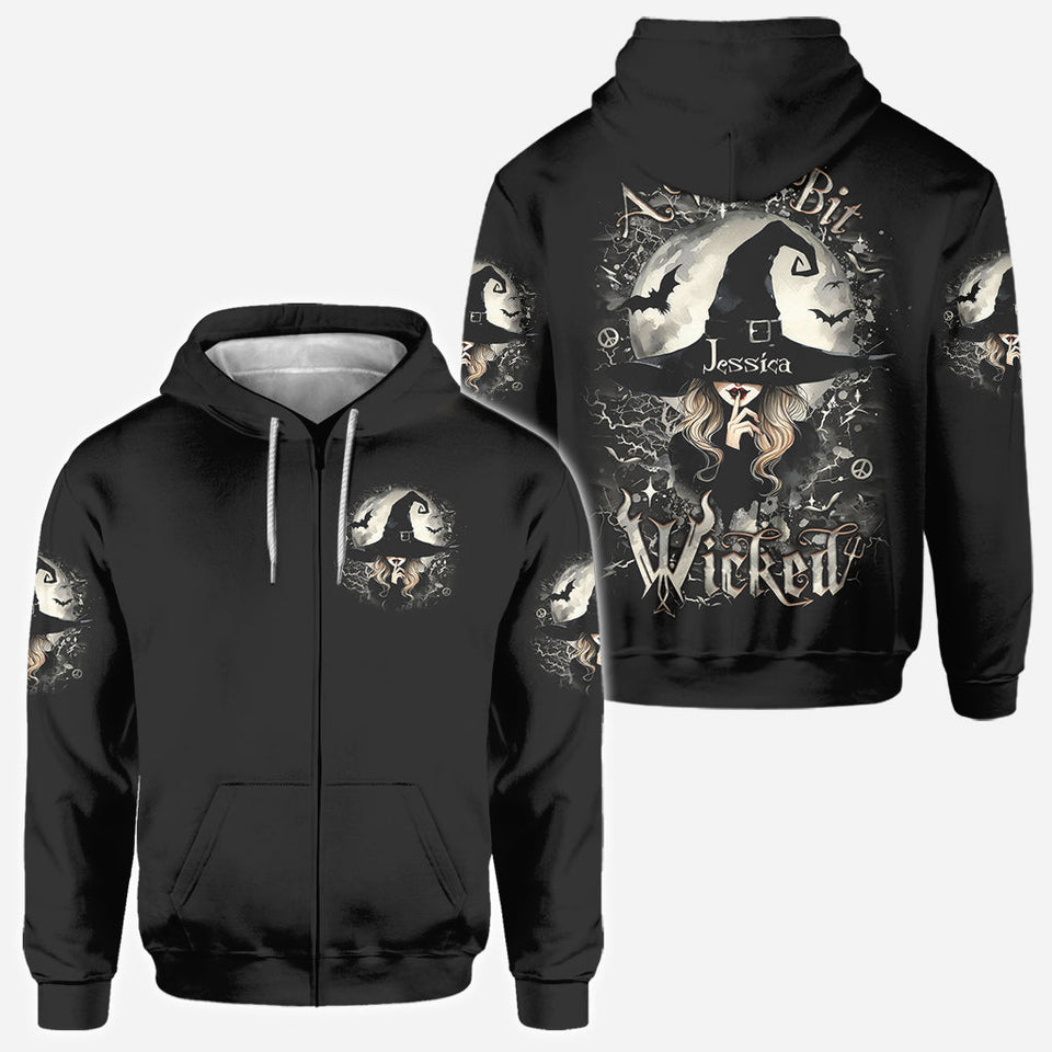 A Wee Bit Wicked - Personalized Witch All Over Shirt