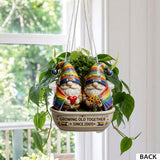 Growing Old Together LGBTQ Gay Lesbian Gift - Personalized LGBT Support Hanging Pot