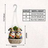 Growing Old Together LGBTQ Gay Lesbian Gift - Personalized LGBT Support Hanging Pot