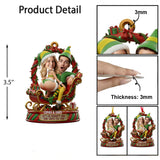 Funny Elf - Personalized Couple Transparent Ornament