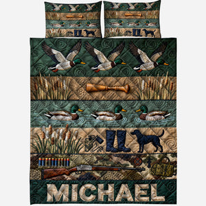 Duck Hunting Season - Personalized Hunting Quilt Set