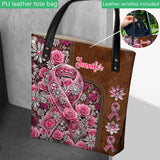 Pink Ribbon - Personalized Breast Cancer Awareness Tote Bag