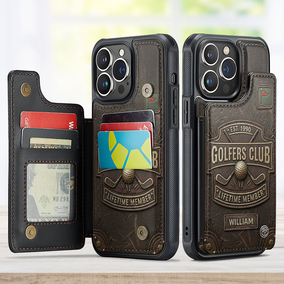 Life Time Golf Club Member - Personalized Golf Fully Printed Wallet Phone Case