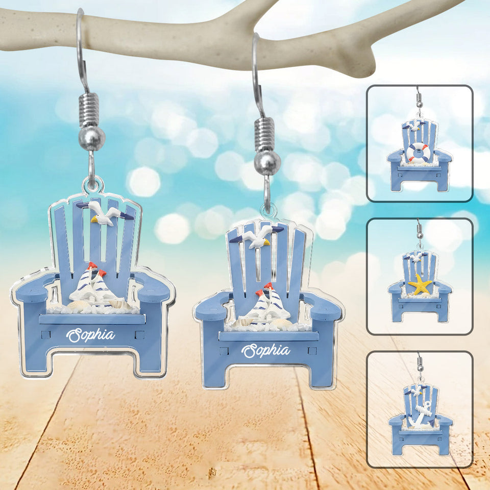 Beach Chair - Personalized Sea Lover Earrings