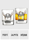 Vikings Drink Whiskey - Personalized Viking Whiskey Glass