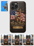 We The People - Personalized Lineman 3D Embossed Leather Phone Case