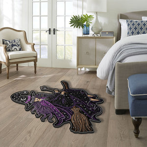 Flying Witch - Personalized Witch Non-Slip Tufted Rug