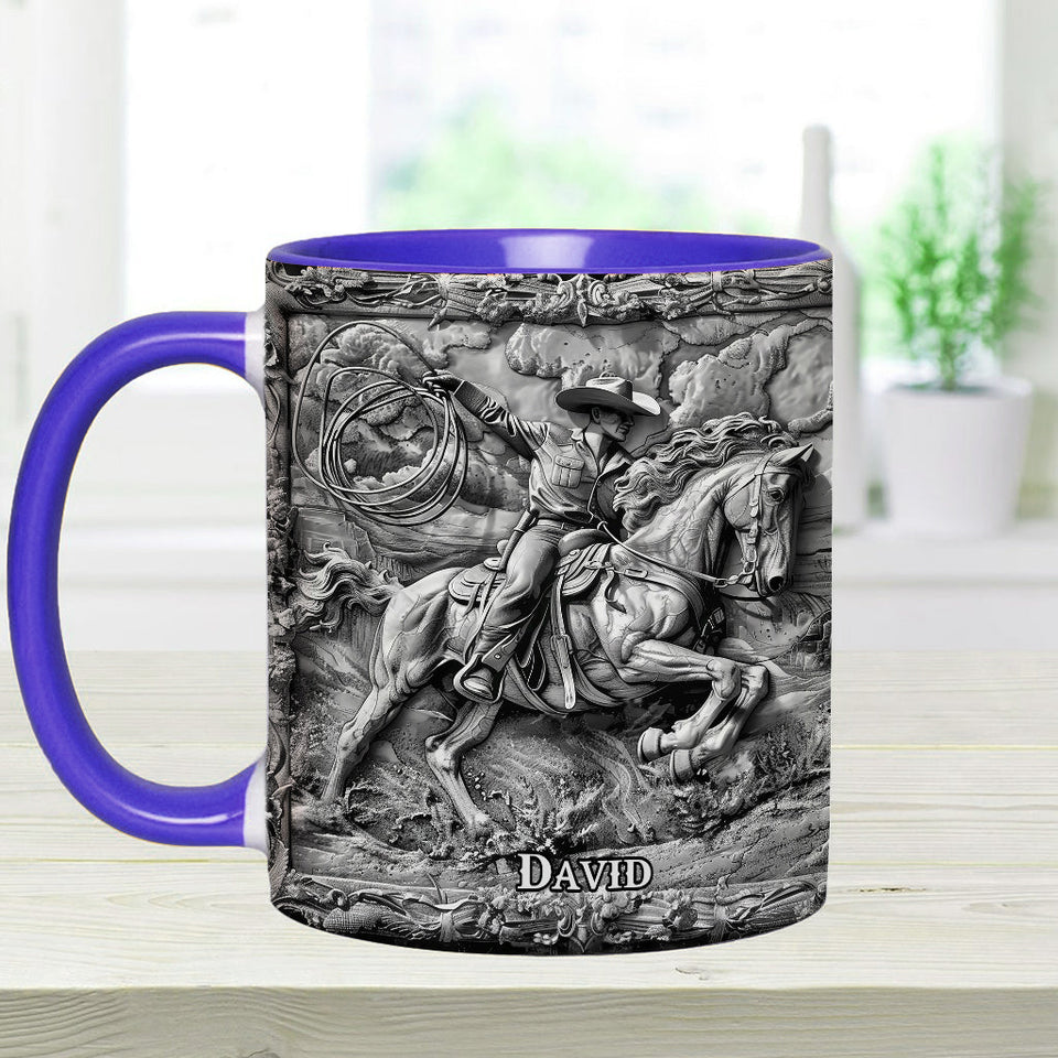 Western Cowboy - Personalized Western Outfit Accent Mug