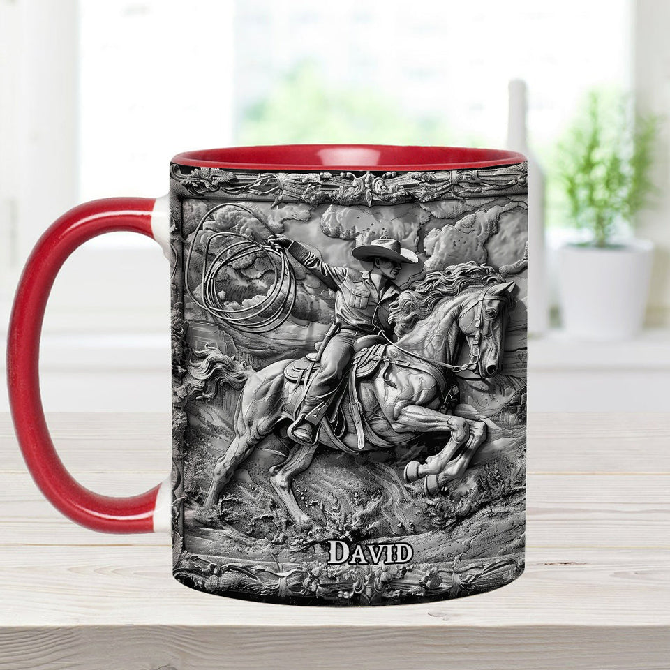 Western Cowboy - Personalized Western Outfit Accent Mug