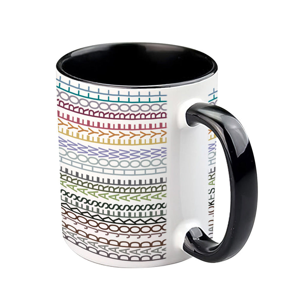 Dad Jokes Are How Eye Roll - Father Accent Mug