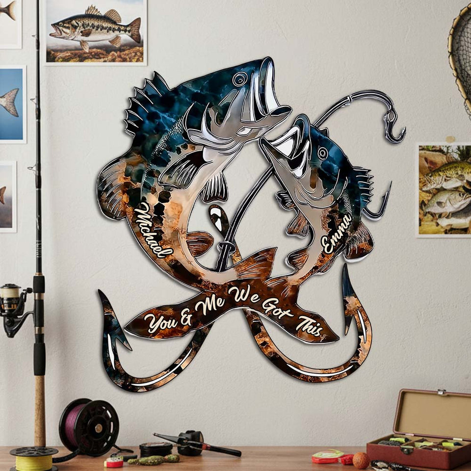 We Reel For Life - Personalized Fishing Cut Metal Sign