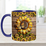 You Are My Sunshine Grandma Mom - Personalized Grandma Accent Mug