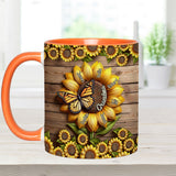 You Are My Sunshine Grandma Mom - Personalized Grandma Accent Mug