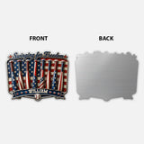 Play For Freedom - Personalized Baseball 3D Printed Cut Metal Sign