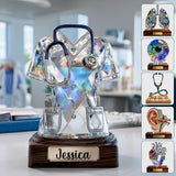 Love Nurse Life - Personalized Nurse Custom Shaped Acrylic Plaque