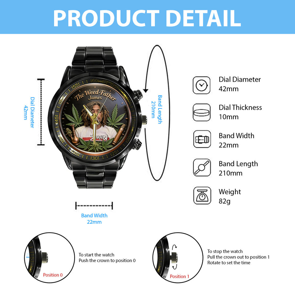 World's Dopest Dad - Personalized Weed Hand Watch