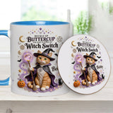 Cat Witch - Personalized Cat Accent Mug & Coaster
