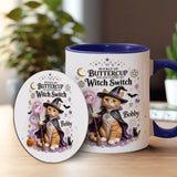 Cat Witch - Personalized Cat Accent Mug & Coaster
