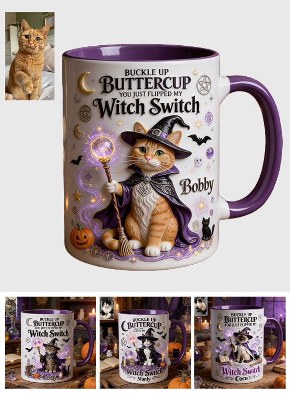 Cat Witch - Personalized Cat Accent Mug & Coaster