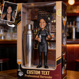 Bartender With Shaker & Tools - Bar Decor - Personalized Bartender Custom Shaped Acrylic Plaque