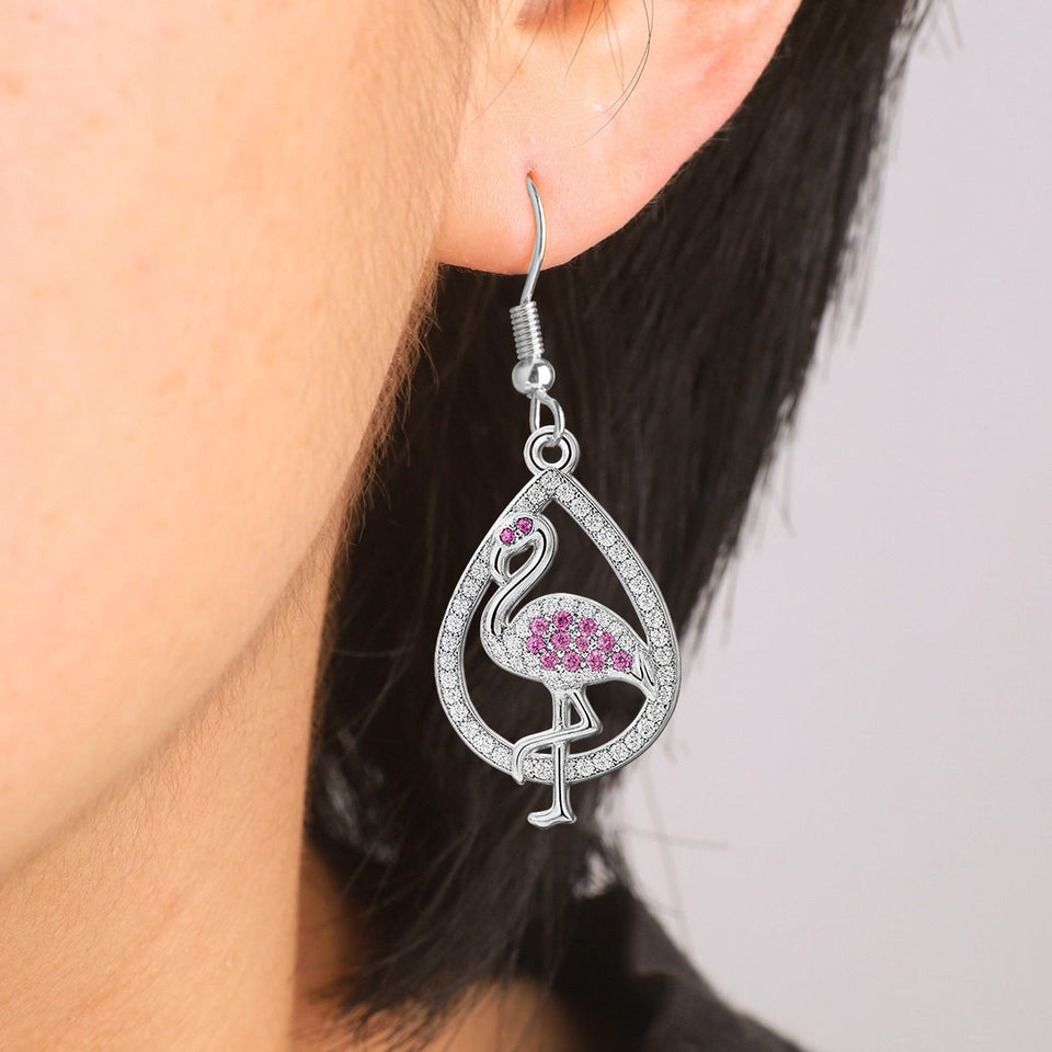 Just A Girl Who Loves Flamingos - Personalized Flamingo Earrings