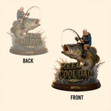Reel Cool Dad, Fishing Dad Gift - Personalized Fishing Custom Shaped Acrylic Plaque