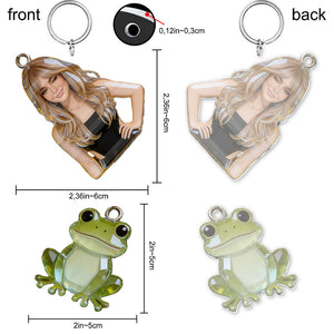 Custom Any Photo - Personalized Frog Keychain With Charms