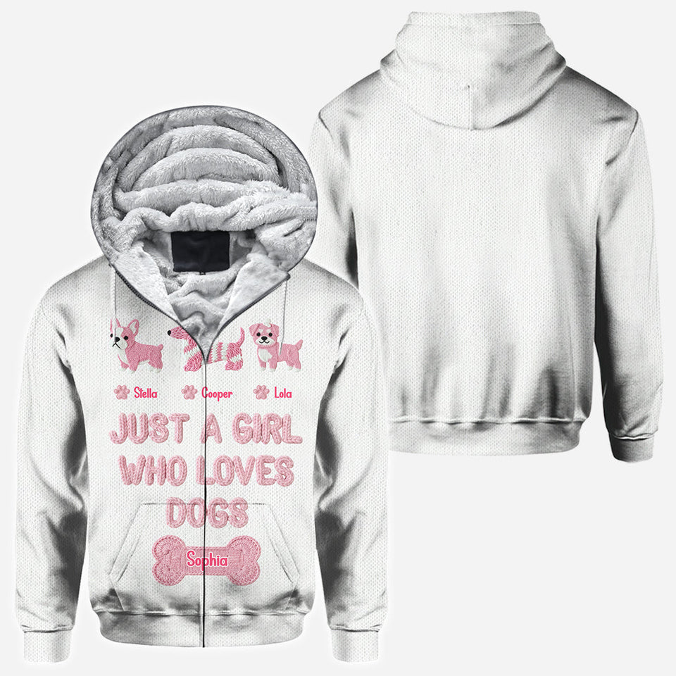 Just A Girl Who Loves Dogs - Personalized Dog All Over Shirt