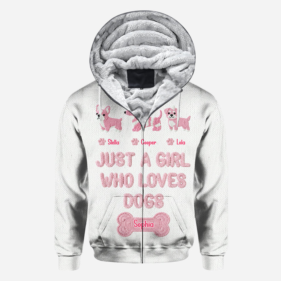 Just A Girl Who Loves Dogs - Personalized Dog All Over Shirt