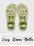 Cute Frog - Personalized Frog Flip Flops