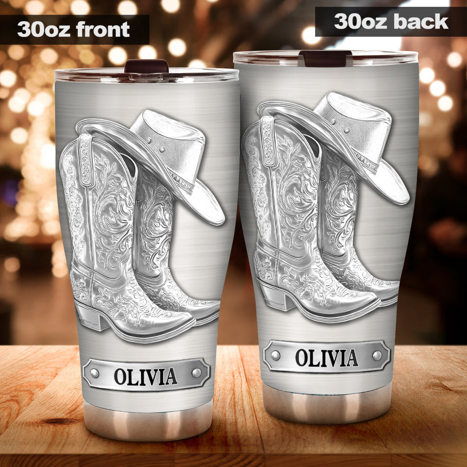 Western Spirit - Personalized Cowgirl Tumbler
