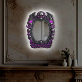 Skull Halloween - Personalized Skull Wall Mirror With LED Light